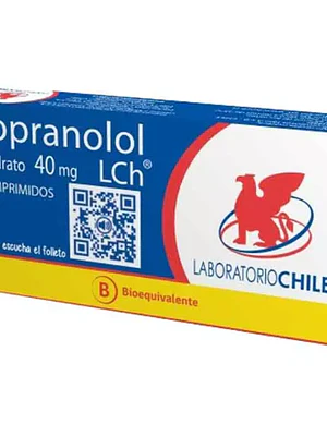 Propanolol (B) 40 mg 20 Comprimidos.