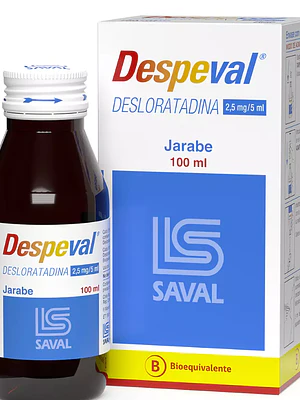 Despeval (B) Desloratadina 2.5 mg / 5 ml Jarabe 100 ml.