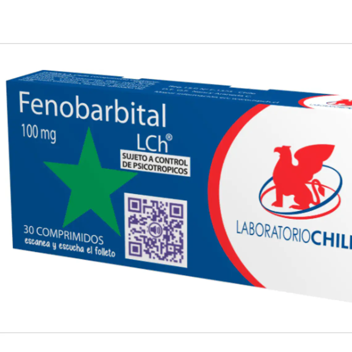 Fenobarbital 100 mg 30 Comprimidos. Medicamento controlado, venta presencial 1