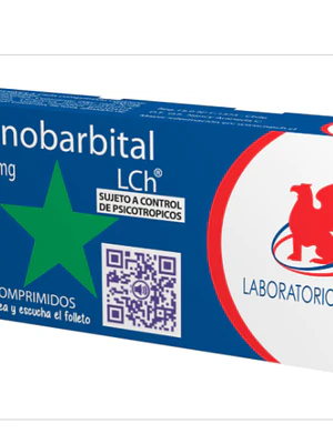 Fenobarbital 100 mg 30 Comprimidos. Medicamento controlado, venta presencial