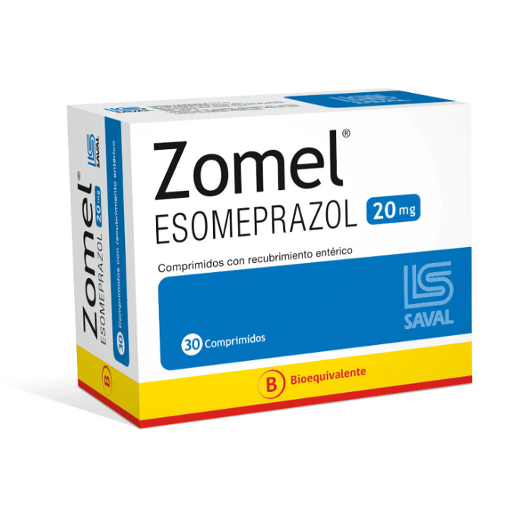 Zomel (B) Esomeprazol 20 mg 30 Comprimidos. 1