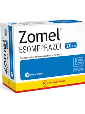 Zomel  (B) Esomeprazol 20 mg 30 Cápsulas.