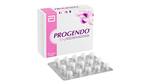 Progendo Progesterona 100 mg 30 Cápsulas blandas.