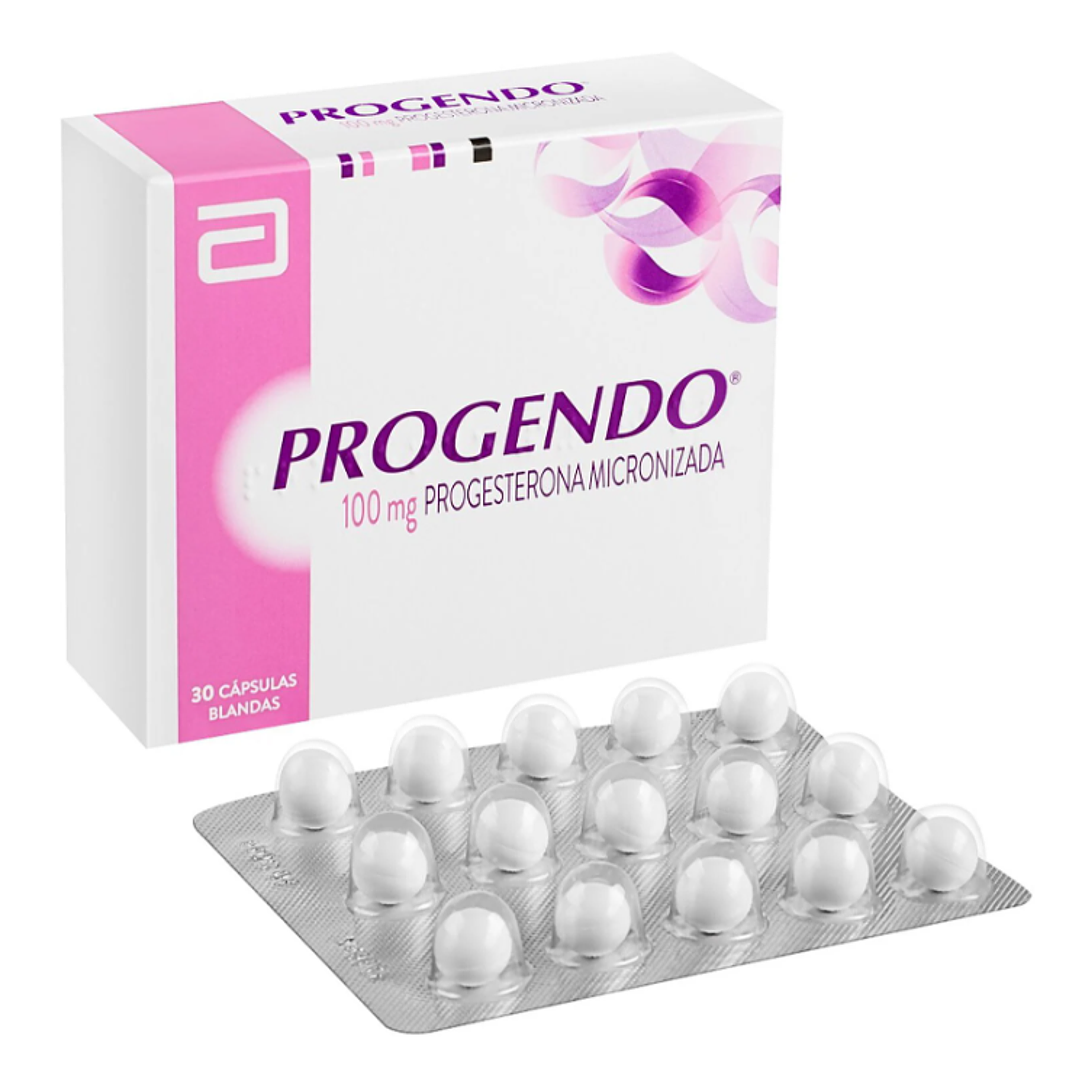 Progendo Progesterona 100 mg 30 Cápsulas blandas. 1