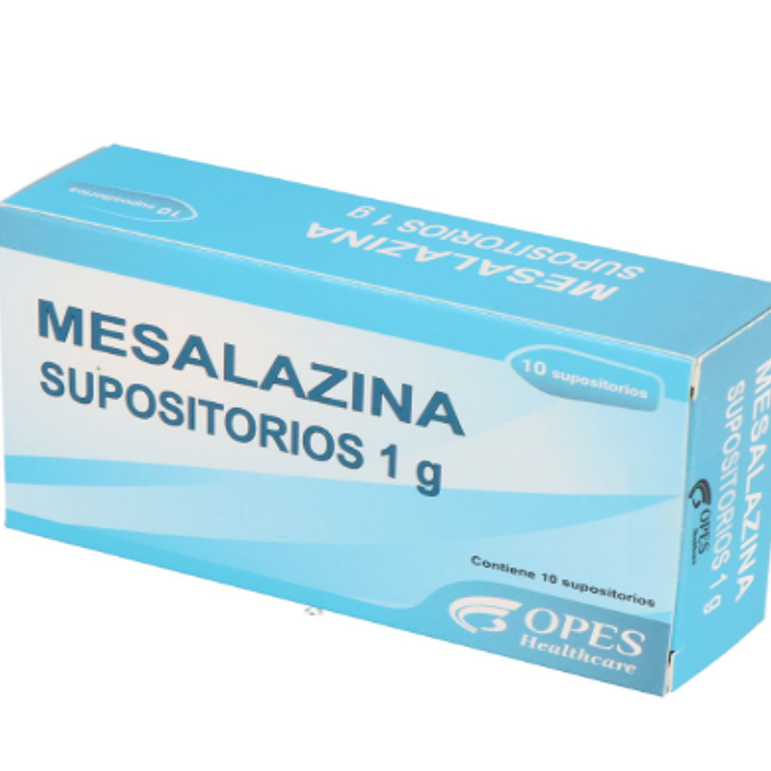  Mesalazina Supositorios de 1 gr  10 unidades. 1