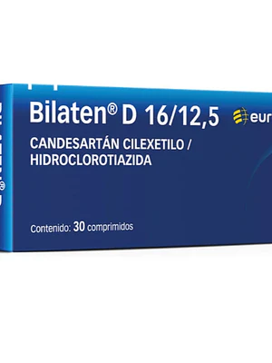 Bilaten D Candesartán, Hidroclorotiazida 16/12,5 mg 30 Comprimidos.