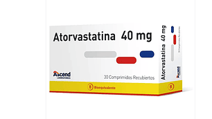 Atorvastatina (B) 40 mg 30 Comprimidos recubiertos.