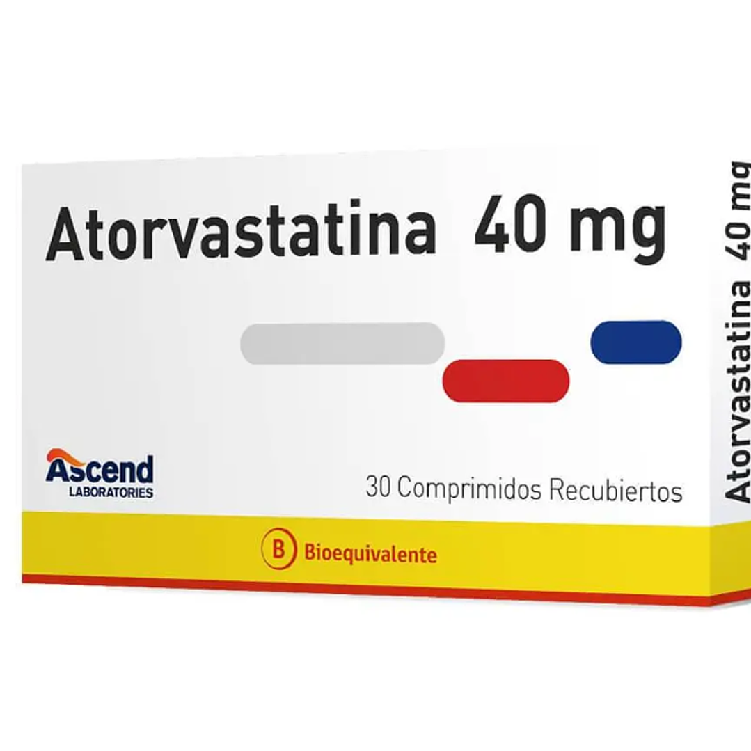 Atorvastatina (B) 40 mg 30 Comprimidos recubiertos. 1
