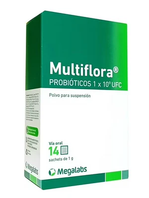 Multiflora Probióticos Polvo para suspensión oral 1 g 14 sachets.
