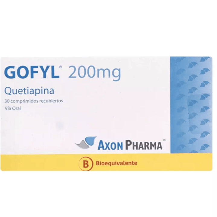 Gofyl (B) Quetiapina 200 mg 30 Comprimidos recubiertos. 1
