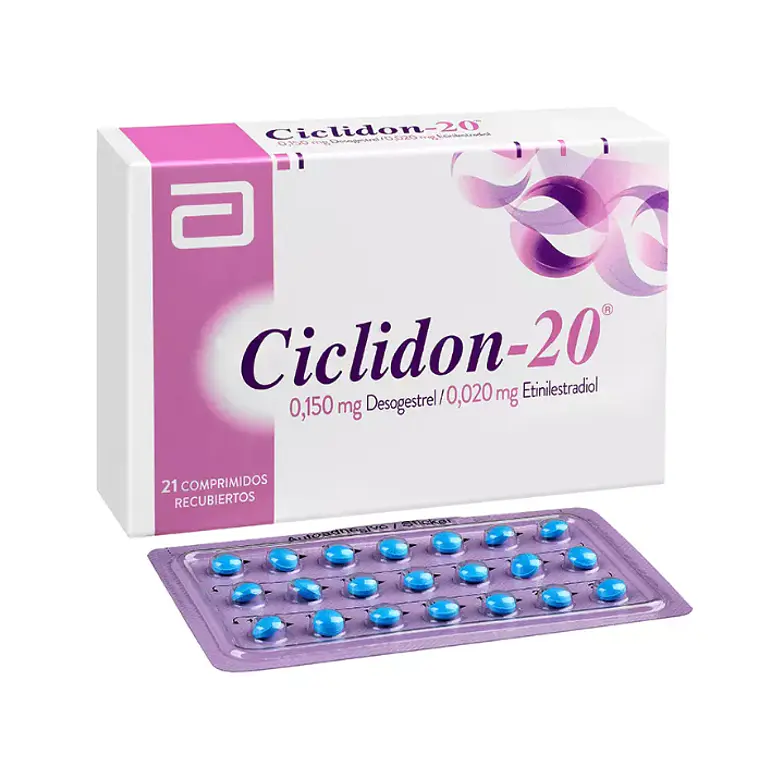 Ciclidon-20 Desogestrel, Etinilestradiol 21 Comprimidos recubiertos. 1