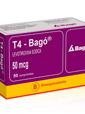 T4 - Bagó (B) Levotiroxina 50 mcg 50 Comprimidos.