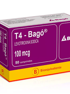 T4- Bagó (B) Levotiroxina 100 mcg 100 Comprimidos.