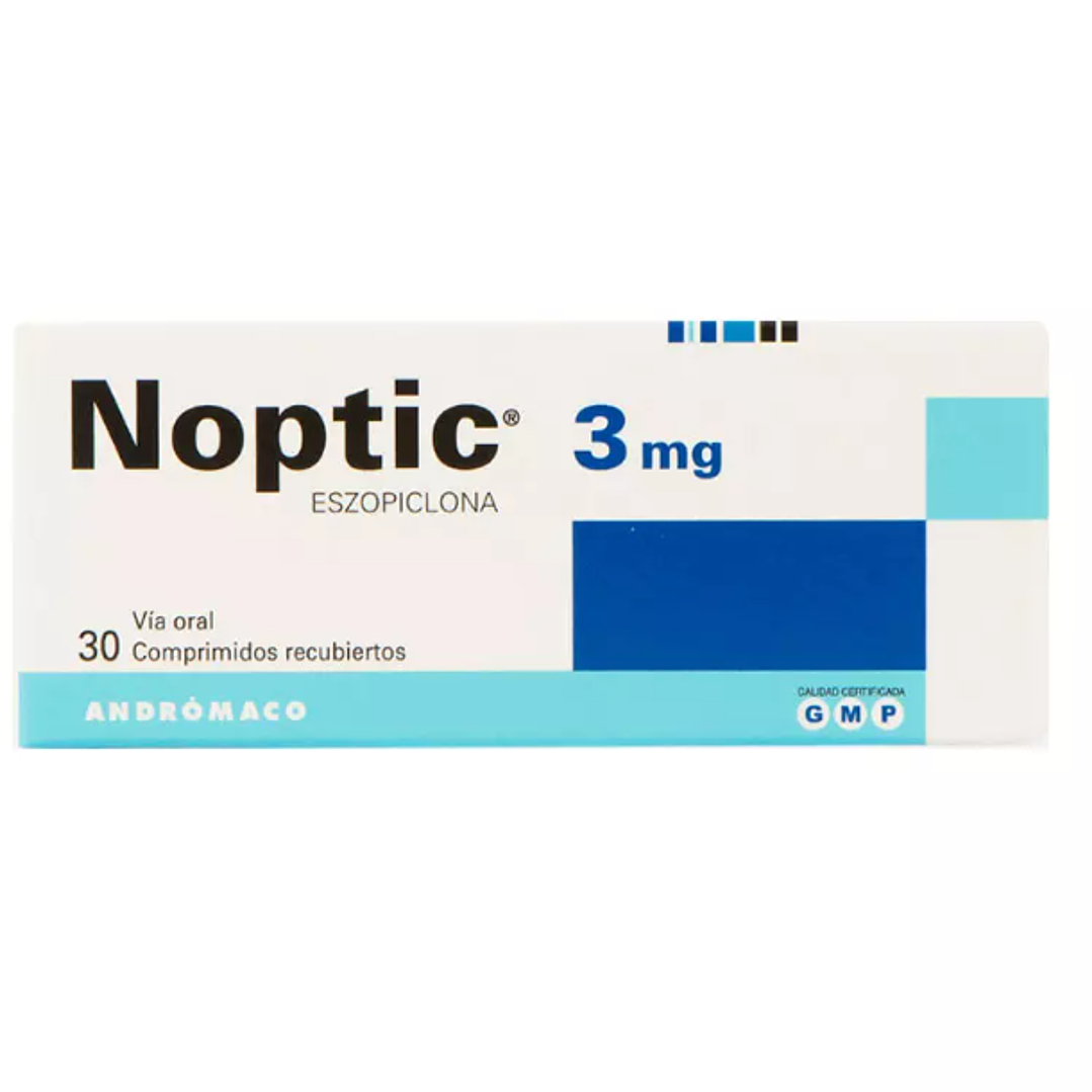 Noptic Eszopiclona 3 mg 30 Comprimidos recubiertos. 1