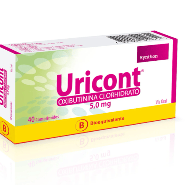 Uricont Oxibutinina 5 mg 40 Comprimidos. 1