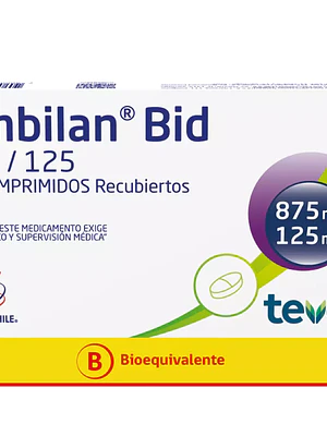 Ambilan Bid (B) 875/125 mg 14 Comprimidos recubiertos.