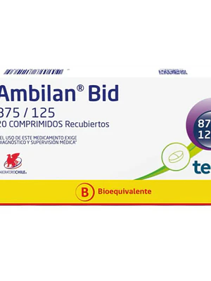 Ambilan Bid (B)  875/125 mg 20 Comprimidos recubiertos.