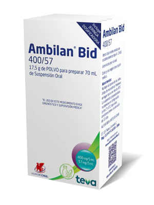 Ambilan Bid 400 / 57 mg Polvo para suspensión  oral 70 ml.