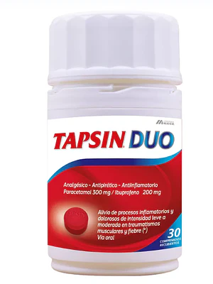 Tapsín Duo Paracetamol, Ibuprofeno 30 Comprimidos.
