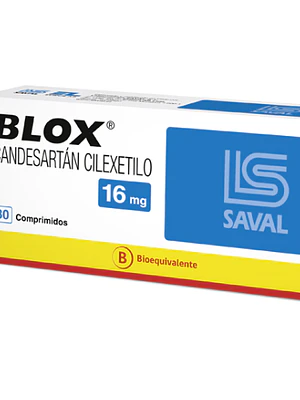 Blox (B) Candesartán 16 mg 30 Comprimidos.