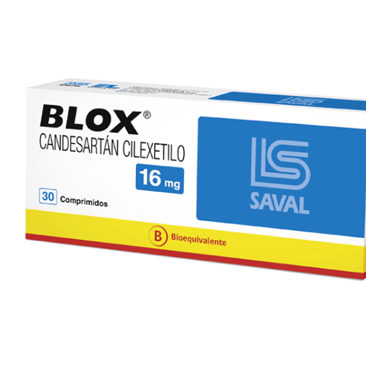Blox (B) Candesartán 16 mg 30 Comprimidos. 1