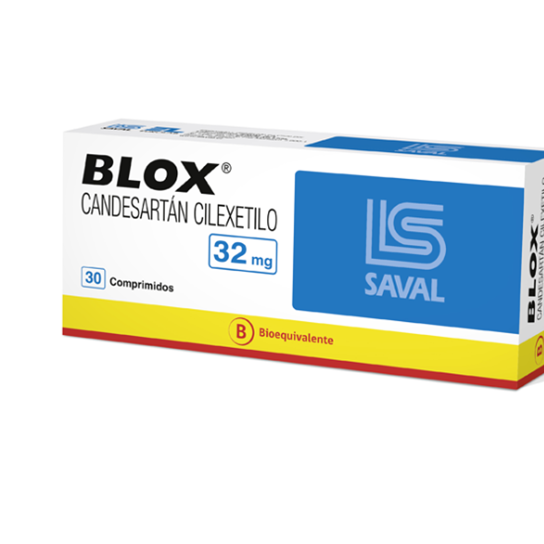 Blox (B) Candesartán 32 mg 30 Comprimidos. 1