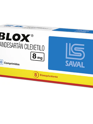 Blox (B) Candesartán 8 mg 30 Comprimidos.