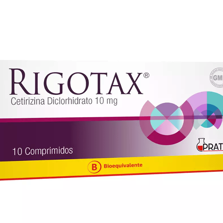 Rigotax (B) Cetirizina 10 mg 10 Comprimidos. 1