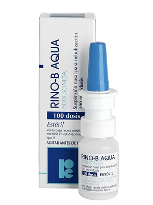 Rino-B Aqua Budesinida Suspensión nasal 100 mcg 100 Dosis.