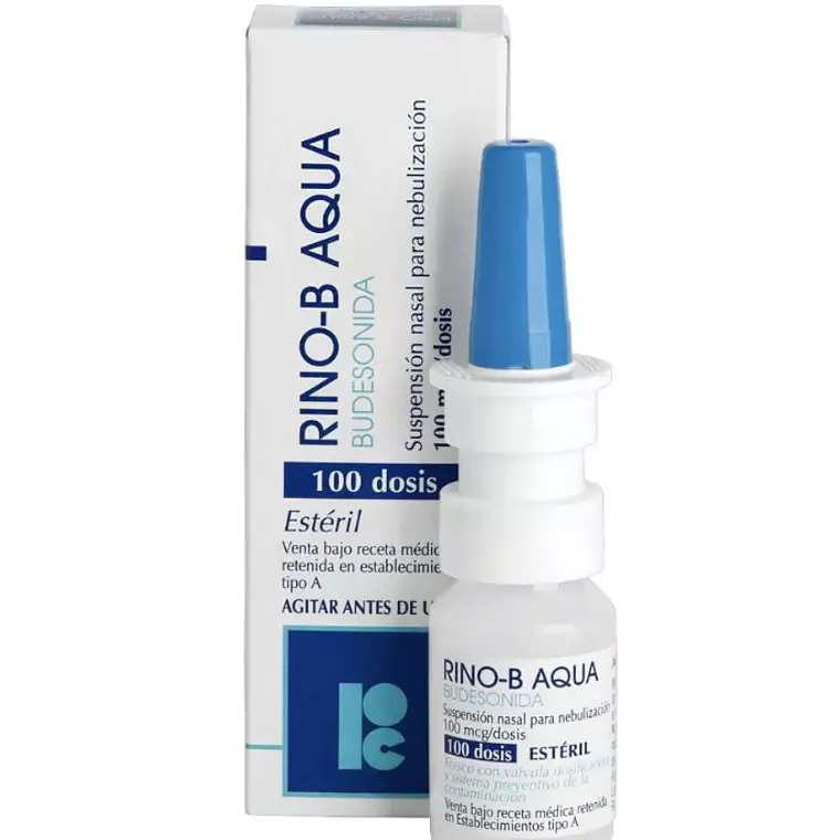 Rino-B Aqua Budesinida Suspensión nasal 100 mcg 100 Dosis. 1