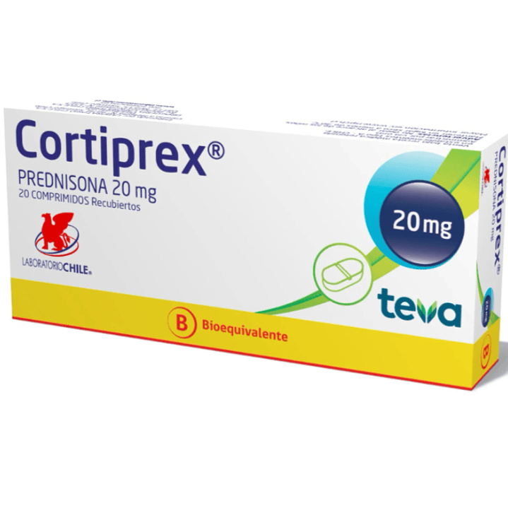 Cortiprex (B) Prednisona 20 mg 20 Comprimidos recubiertos. 1