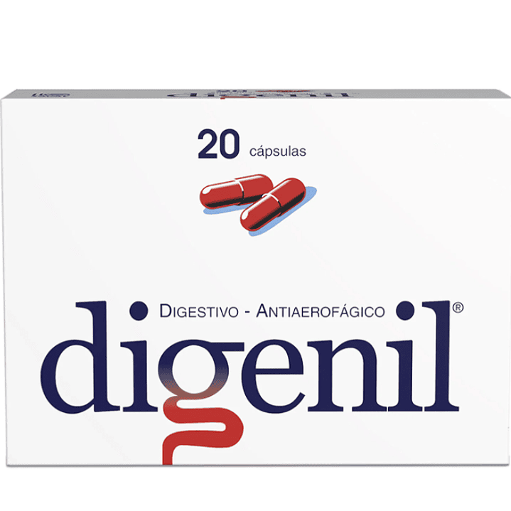 Digenil Simeticona / Pancreatina 20 Cápsulas. 1