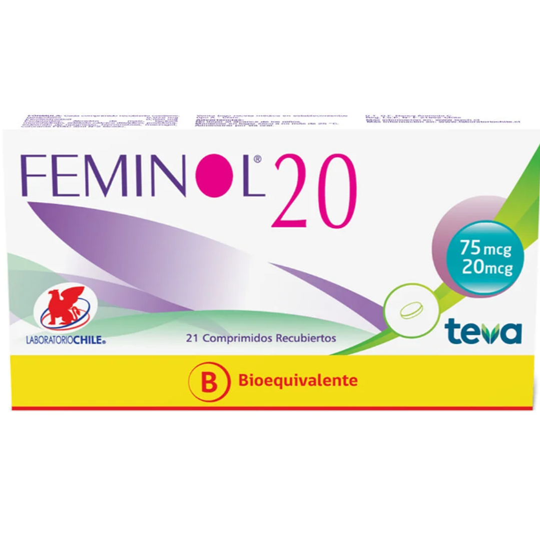 Feminol 20 (B) Etinilestradiol / Gestodeno 21 Comprimidos recubiertos. 1