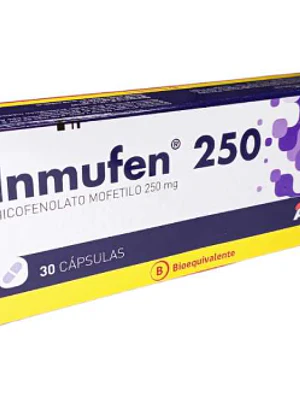 Inmufen (B) Micofenolato 250 mg 30 Cápsulas.
