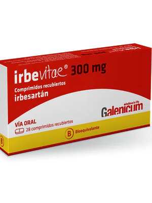 Irbevitae (B) Irbesartán 300 mg 28 Comprimidos.