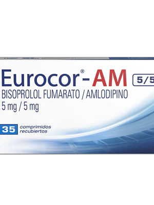 Eurocor-AM Bisoprolol Amlodipino 5/5 mg 35 Comprimidos.