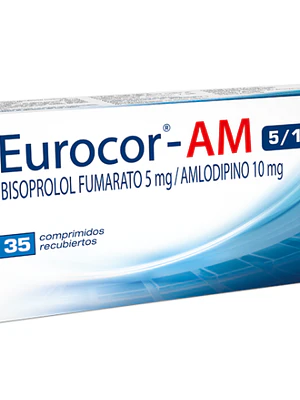 Eurocor-AM Bisoprolol, Amlodipino 5/10 mg 35 Comprimidos recubiertos.