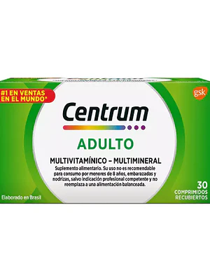 Centrum  Adulto 30 Comprimidos recubiertos.