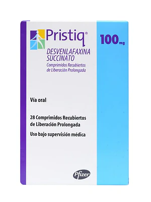 Pristiq Desvenlafaxina 100 mg 28 Comprimidos recubiertos.