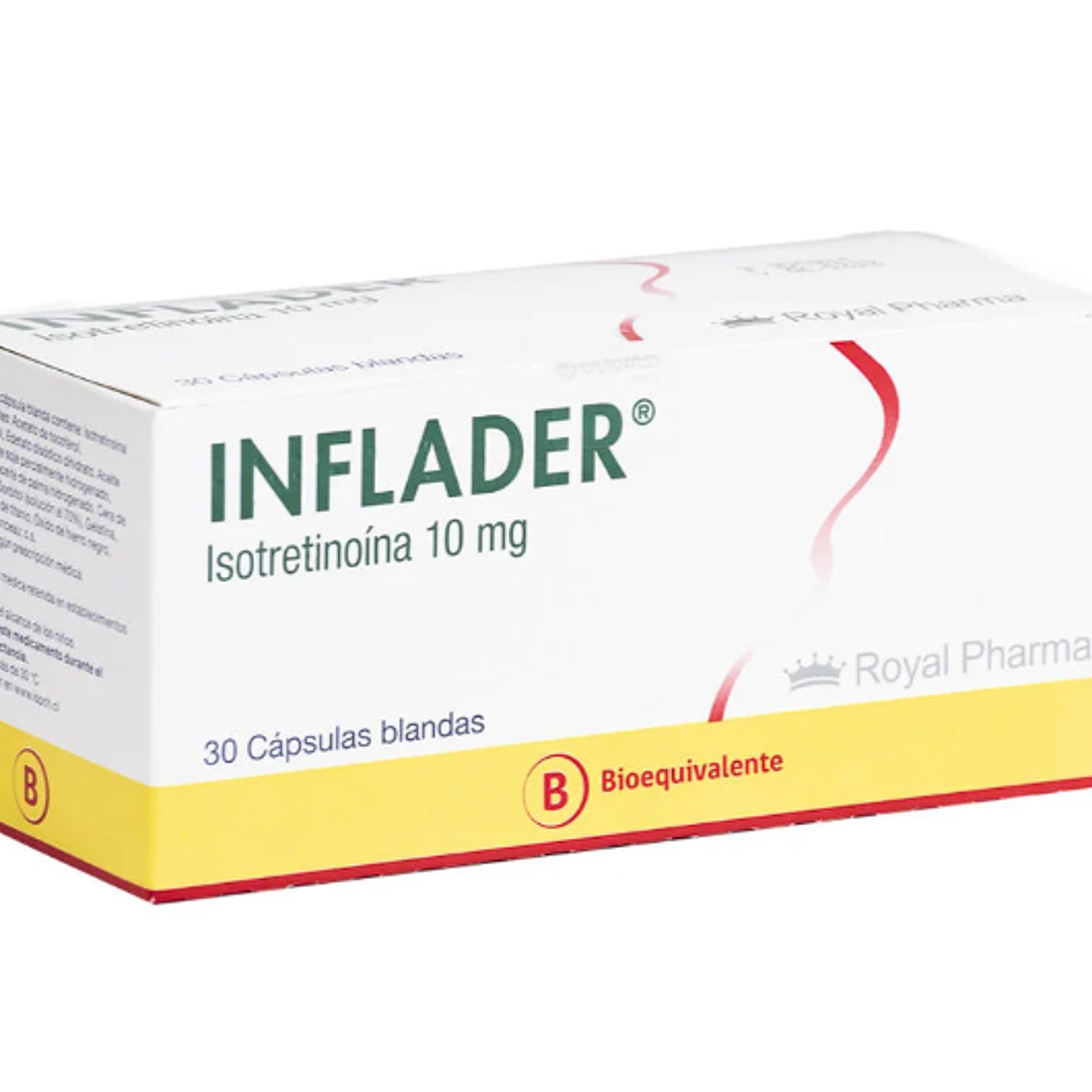 Inflader (B) Isotretinoína 10 mg 30 Cápsulas blandas. 1