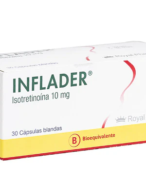 Inflader (B) Isotretinoína 10 mg 30 Cápsulas blandas.