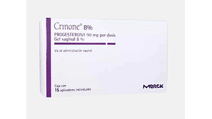 Crinone 8% Progesterona Gel Vaginal 15 Aplicaciones.