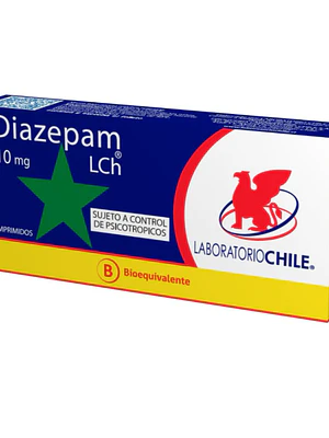 Diazepam (B) 10 mg 20 Comprimidos. Medicamento controlado, venta presencial
