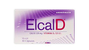 Elcal D 320 mg / 125 U.I.  30 Cápsulas.