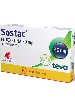 Sostac (B) Fluoxetina 20 mg 30 Comprimidos.