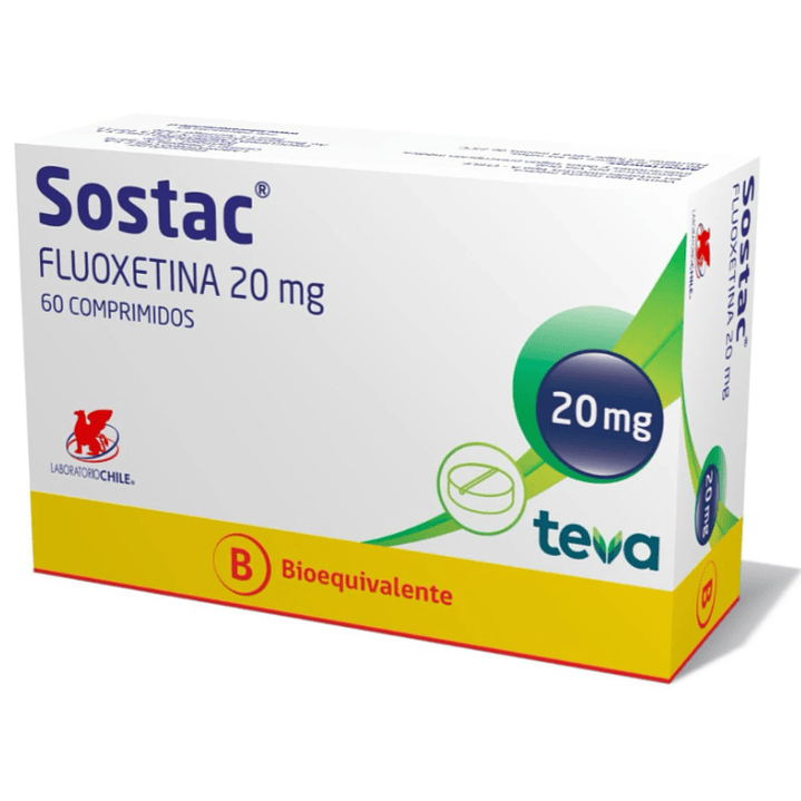 Sostac (B) Fluoxetina 20 mg 60 Comprimidos. 1