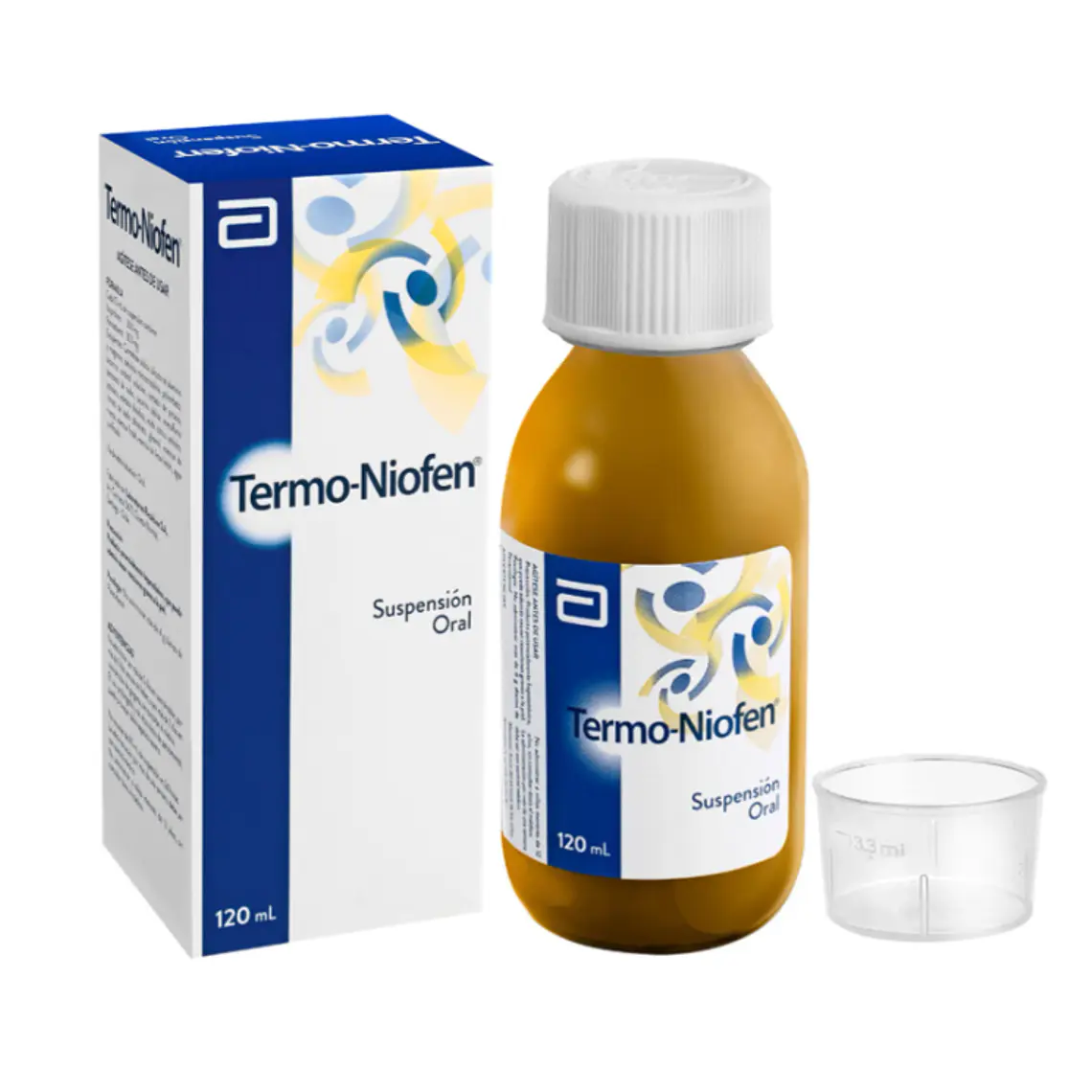 Termo Niofen Ibuprofeno, Paracetamol Suspensión oral 120 ml. 1
