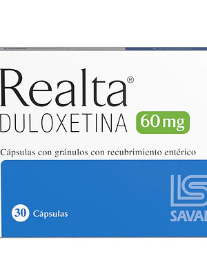 Realta Duloxetina 60 mg 30 Cápsulas recubiertas.