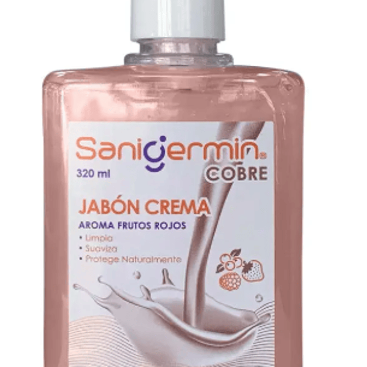 Sanigermin Jabón crema Cobre 320 gramos. Frutos Rojos.  1