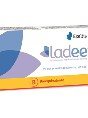 Ladee (B) Drospirenona Etinilestradiol 28 Comprimidos recubiertos.